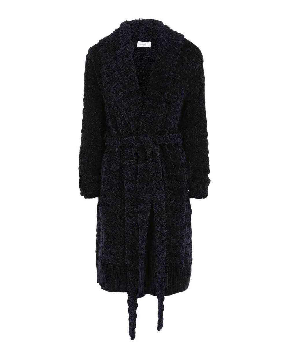 NEW SALVATORE FERRAGAMO women's chenille knit cardigan in black